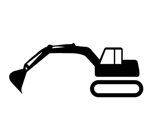Escavadora Esteiras Equipamento Construção Pesado — Vetor de Stock