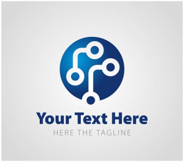 Mavili devre levhası. Bilgi teknolojisi. AI Hazır logo