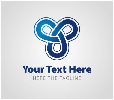 Taslak mobius döngüsü üç döngüden oluşur. Denizcilik logosu hazır. Yol kavşağı