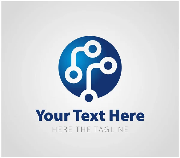 Mavili devre levhası. Bilgi teknolojisi. AI Hazır logo