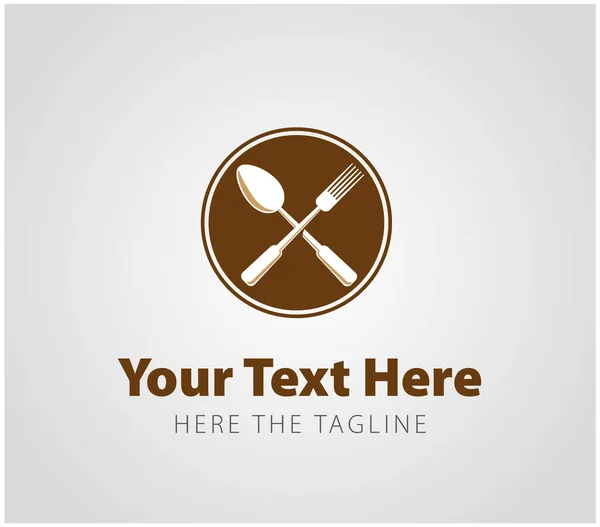 Çatal bıçak. Çatal ve kaşık daire şeklinde. Logoyu hazırla