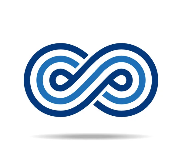 Boucle Bleue Mobius Signe Logo Infini Symbole Infini — Image vectorielle