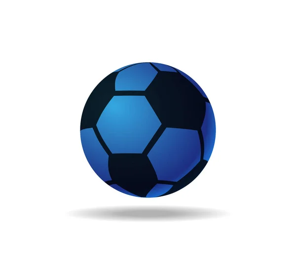 Pelota Fútbol Azul Negro Peine Miel — Vector de stock