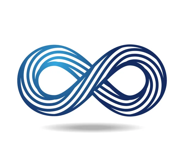 Mobius Loop Made Blue Rope Infinity Symbol — Stock Vector