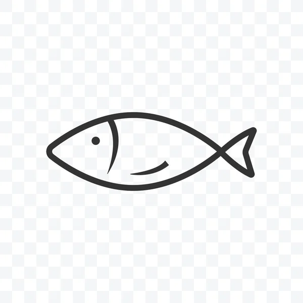 Icono Pescado Diseño Plano Simple Ilustración Vectorial Aislado Sobre Fondo — Vector de stock