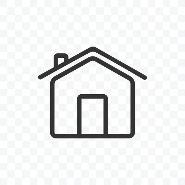 アウトラインホームまたは家のアイコンベクトルイラスト孤立サインシンボル 透明背景の黒と白のスタイル — ストックベクタ