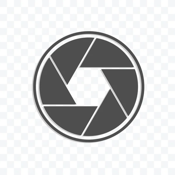 Kamera Verschluss Symbol Vektor Illustration Isolierte Zeichen Symbol Schwarz Weiß — Stockvektor