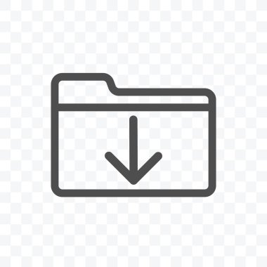 Dosya veri ikonu vektör illüstrasyonu izole işaret sembolü indir - şeffaf arkaplanda siyah ve beyaz biçim.