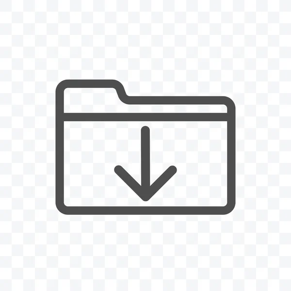 ファイルデータアイコンのベクトル図記号をダウンロード 透明背景の黒と白のスタイル — ストックベクタ