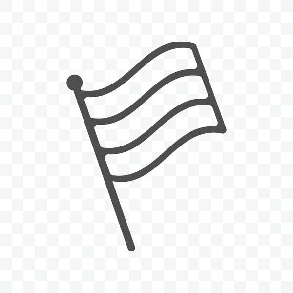 Bandera Rayas Icono Vector Ilustración Símbolo Signo Aislado Estilo Blanco — Vector de stock