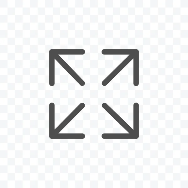 Ampliar Ícone Vetor Ilustração Símbolo Sinal Isolado Estilo Preto Branco — Vetor de Stock