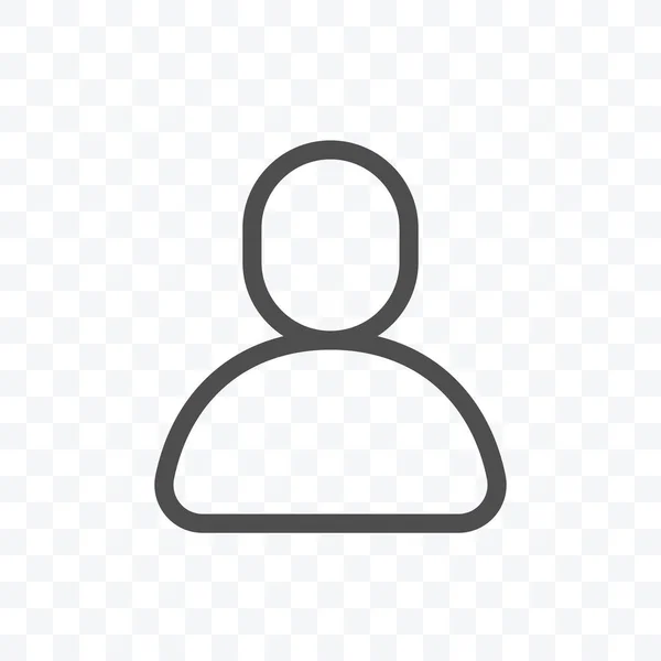 ユーザープロフィールアイコンベクトルイラスト孤立サインシンボル 透明背景の黒と白のスタイル — ストックベクタ