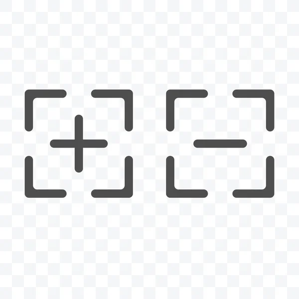 Ändern Sie Die Größe Ihres Symbolvektors Isoliertes Zeichensymbol Schwarz Weiß — Stockvektor