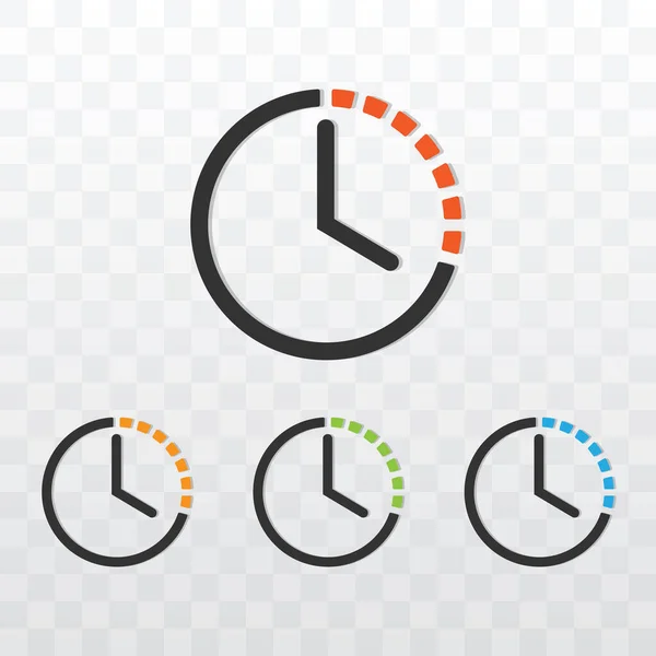 Χρονόμετρο Διαφορετικό Χρώμα Διανυσματική Απεικόνιση Διαφανές Φόντο — Διανυσματικό Αρχείο