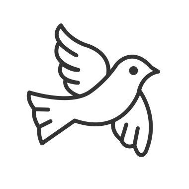 Beyaz arkaplanda ana güvercin kuş simgesi izole edilmiş düz stil tasarım vektör çizimi.