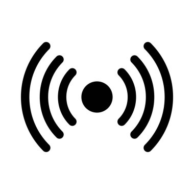 Beyaz arkaplanda sensör simgesi izole edilmiş düz stil tasarım vektör çizimi.