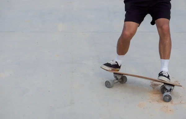 Skate Superfície Estrada Com Terra Areia Pode Causar Acidente Para — Fotografia de Stock