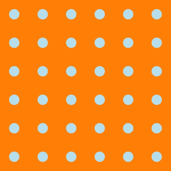 Vzor Polka Dot Spun Sugar Blue Color Tečka Tangelo Oranžové — Stock fotografie