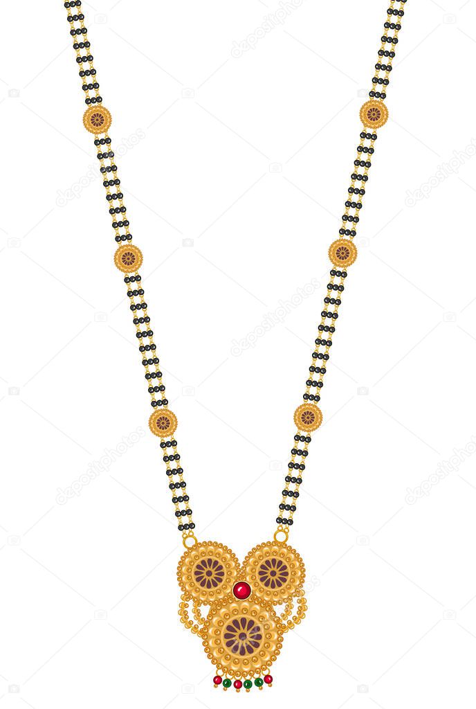 Designer Jewelry mangal sutra necklace set