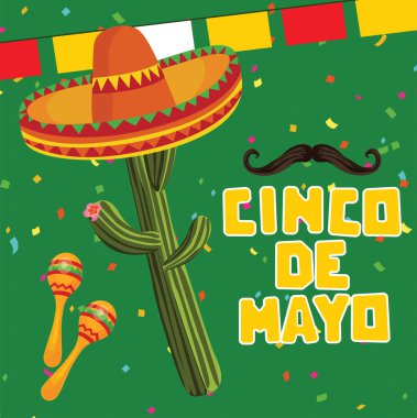Cinco de Mayo yıllık kutlama posteri
