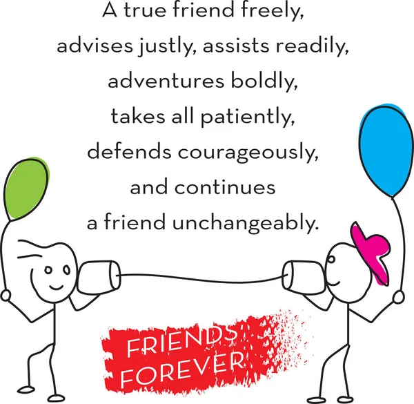 Поздравительная Открытка День Дружбы — стоковый вектор