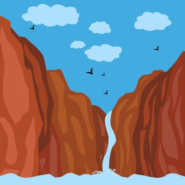 Ağaçlı ve banklı sonbahar manzarası