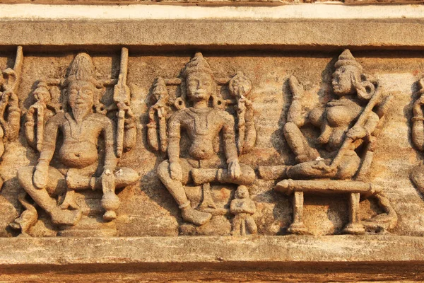 Hindoeïstische Godheden Stenen Sculptuur Kunst Shamlaji Tempel Gewijd Aan Vishnu — Stockfoto