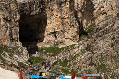 Shri Amarnath Mağara Tapınağı 51 Shakti Peethas Kashmir, Hindistan.