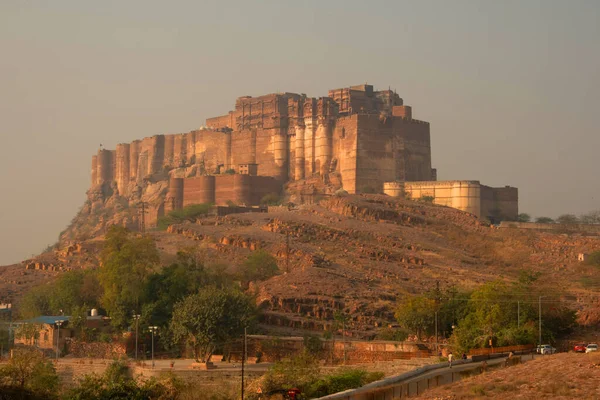 Mehrangarh Fort Jodhpur Rajasthan Indien Gegründet Jahrhundert Von Rathore Rajputs — Stockfoto