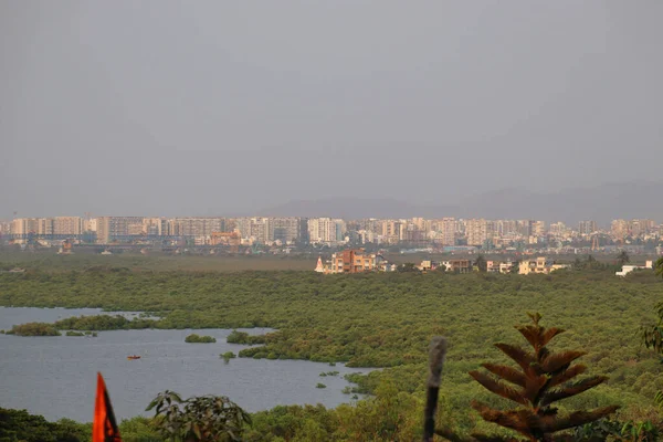 Panvel Creek Yanındaki Ulwe Şehir Binaları Navi Mumbai Cidco Navi — Stok fotoğraf