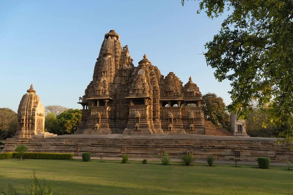 Lakshmana Temple Facade Western Group Khajuraho Madyah Pradas India Unesco世界遺産 — ストック写真