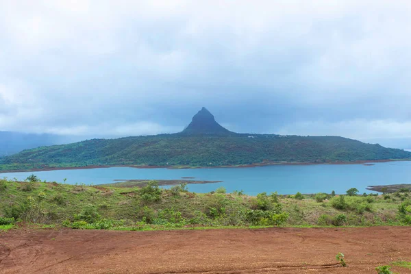 Vista Tung Fort Ponto Vista Barragem Pawna Pune Maharashtra Índia — Fotografia de Stock