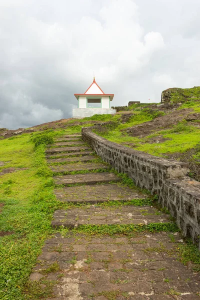Stairs View Lord Shiva Temple Top Fort Hatgad Fort Nashik — Stock Photo, Image