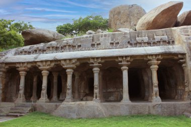 Pancha Pandava Mandapa, Mahabalipuram, Tamil Nadu, Hindistan