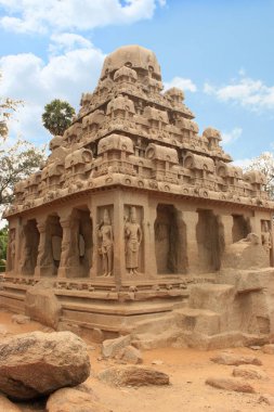 Shore Temple, World Heritage UNESCO sitesi Mahabalipuram, Tamil Nadu, Hindistan