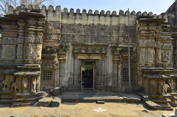 Temple Door Architecture Kopeshwar Temple Khidrapur Maharashtra — Stock Photo, Image