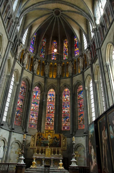 Vue Intérieure Cathédrale Saint Martin Également Appelée Église Saint Martin — Photo