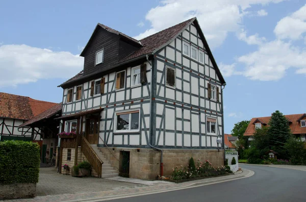 Oude Huizen Een Klein Stadje Bij Fritzler Duitsland Europa — Stockfoto