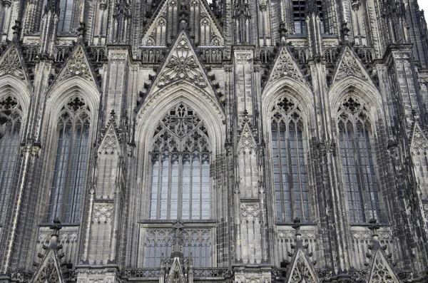 Detalhes Escultura Parede Exterior Catedral Colônia Renânia Norte Vestfália Alemanha — Fotografia de Stock