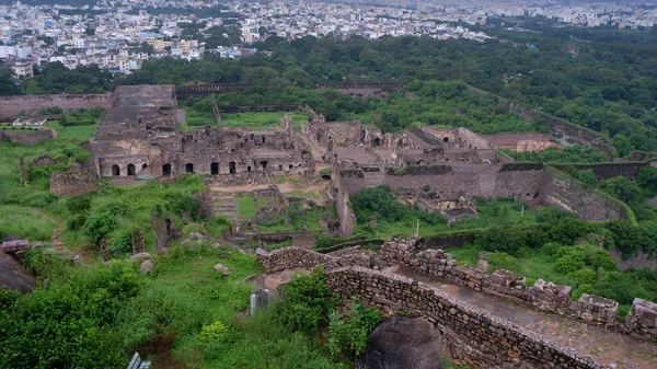 September Golkonda Fort Hyderabad Westseitige Ansicht Des Golkonda Fort Innenraums — Stockfoto