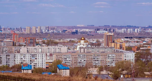 Stadtbild Stadtsilhouette Großstadt Blick Vom Hügel — Stockfoto