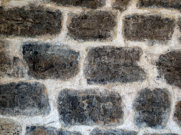 Ancient Wall Masonry Chipped Granite Blocks Wall Stone Pattern — Stock Photo, Image