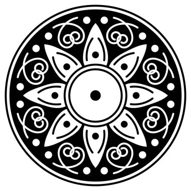 Kalıplı siyah beyaz çember