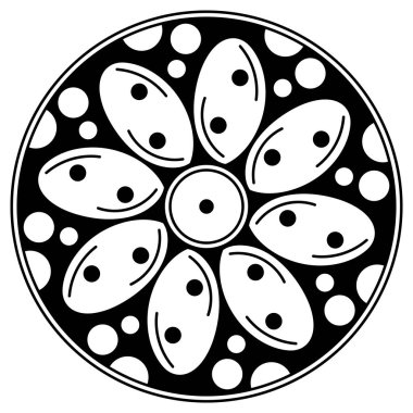 Kalıplı siyah beyaz çember