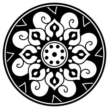 Kalıplı siyah beyaz çember