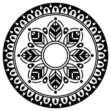 Kalıplı siyah beyaz çember