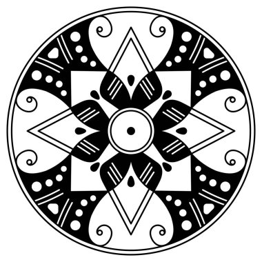 Kalıplı siyah beyaz çember