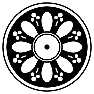 Kalıplı siyah beyaz çember