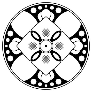 Kalıplı siyah beyaz çember