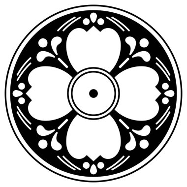 Kalıplı siyah beyaz çember